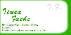 timea fuchs business card